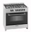 Picture of DAEWOO 5 Burner Multifunction Gas Cooker 90X60CM, Top gas, Bottom Electric Oven with 2 Convection Fans 1 Cooling Fan, Removable glass door, Cast iron grid, Made in Portugal, DGES965HE- 1Year Warranty