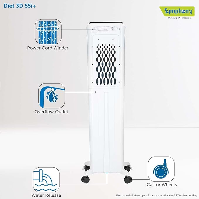 Picture of Symphony Air Cooler 55L  | Upto 16 Sqm Room Size 
