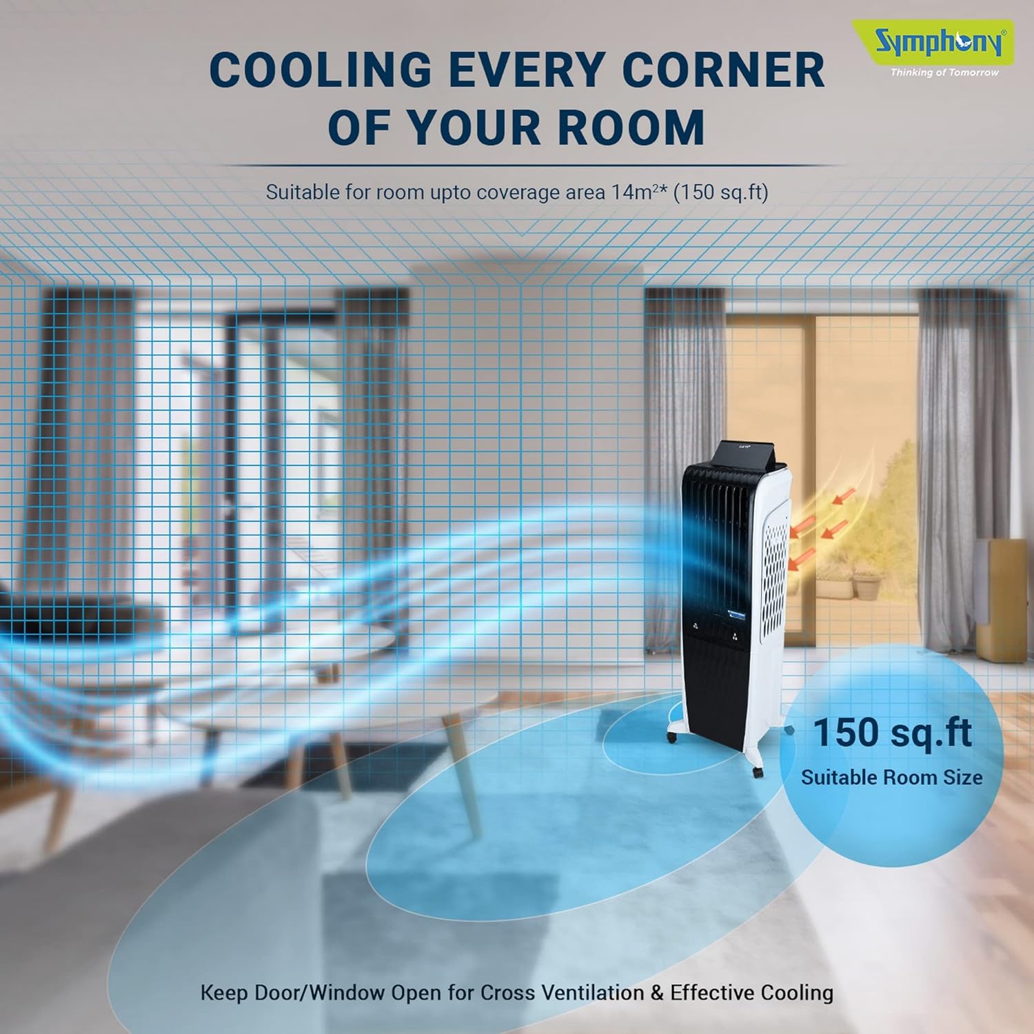 Picture of Symphony Air Cooler 30L  | Upto 14 Sqm Room Size  