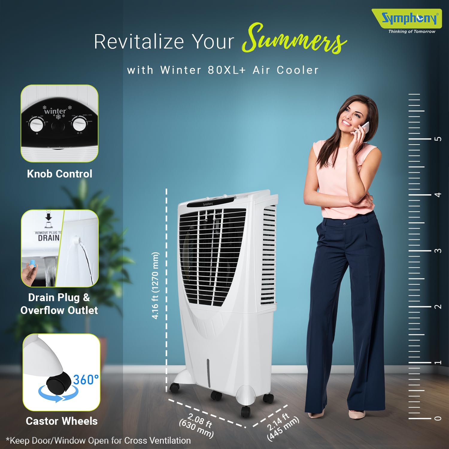 Picture of Symphony Air Cooler  80L | Upto 40 Sqm Room Size