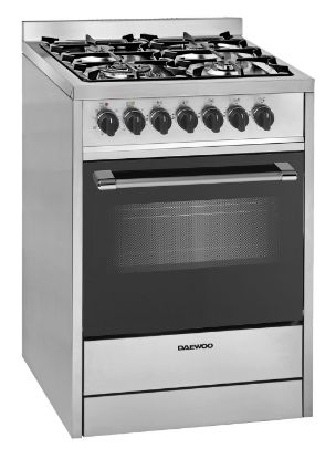 Picture of Daewoo Multifunction Cooker DGE-S664HE | Top Gas with Bottom Electric Oven  |  60cm | 56Litres | Made in Portugal