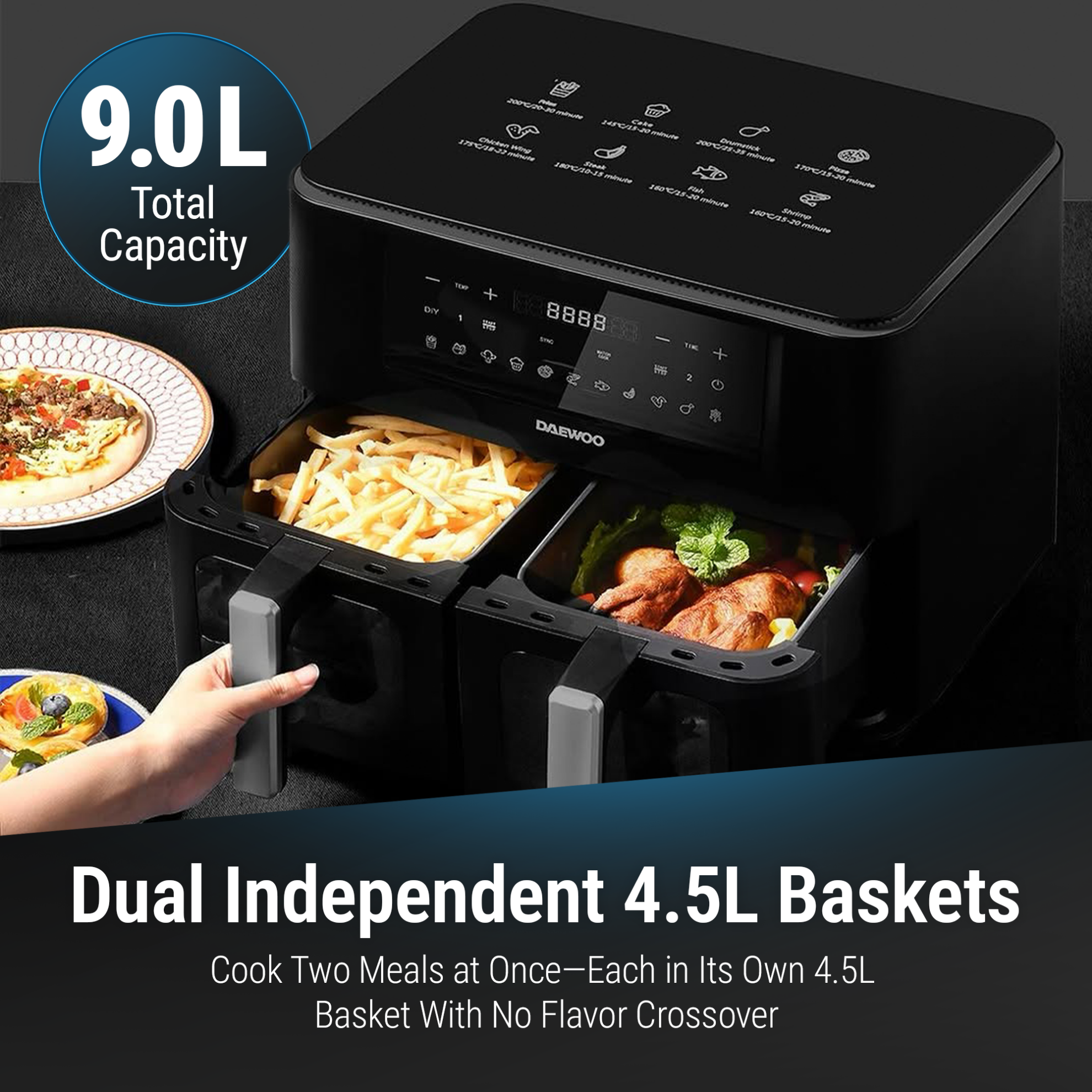 Daewoo Dual Zone Air Fryer  - DAF 90DV