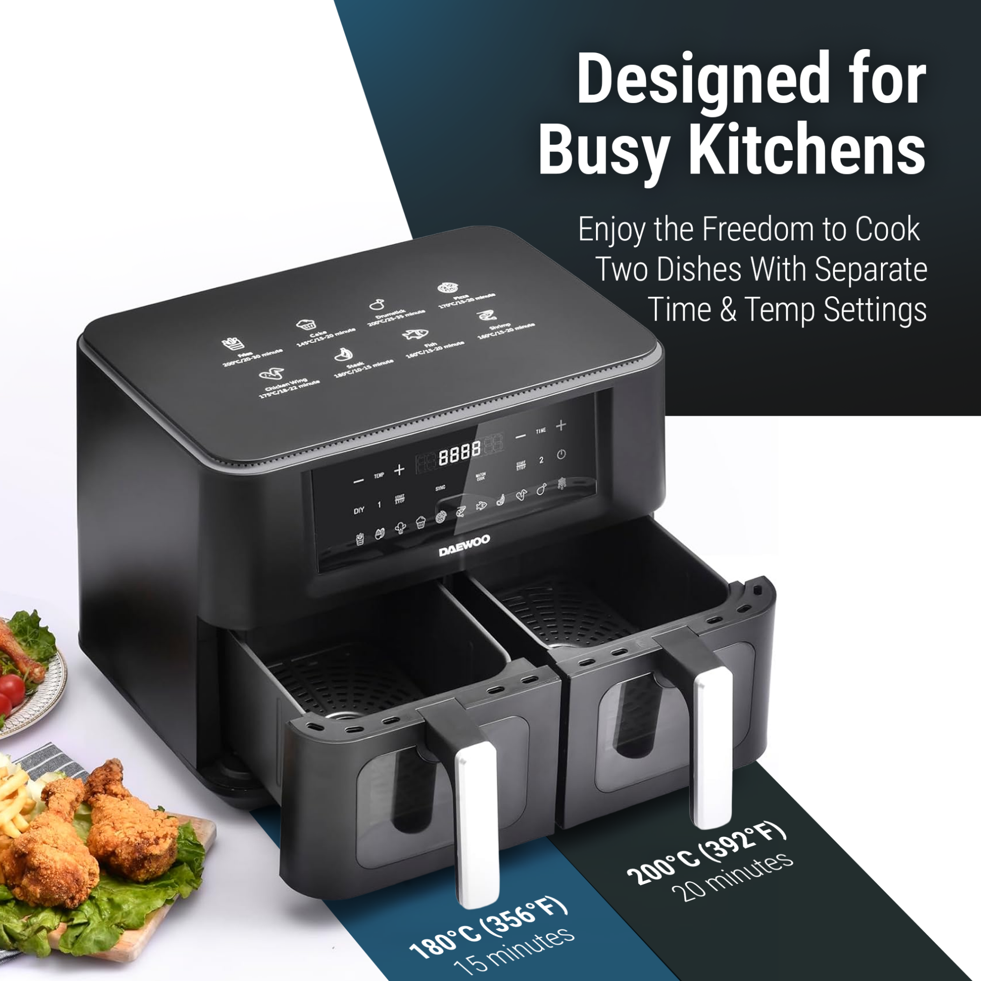 Daewoo Dual Zone Air Fryer  - DAF 90DV