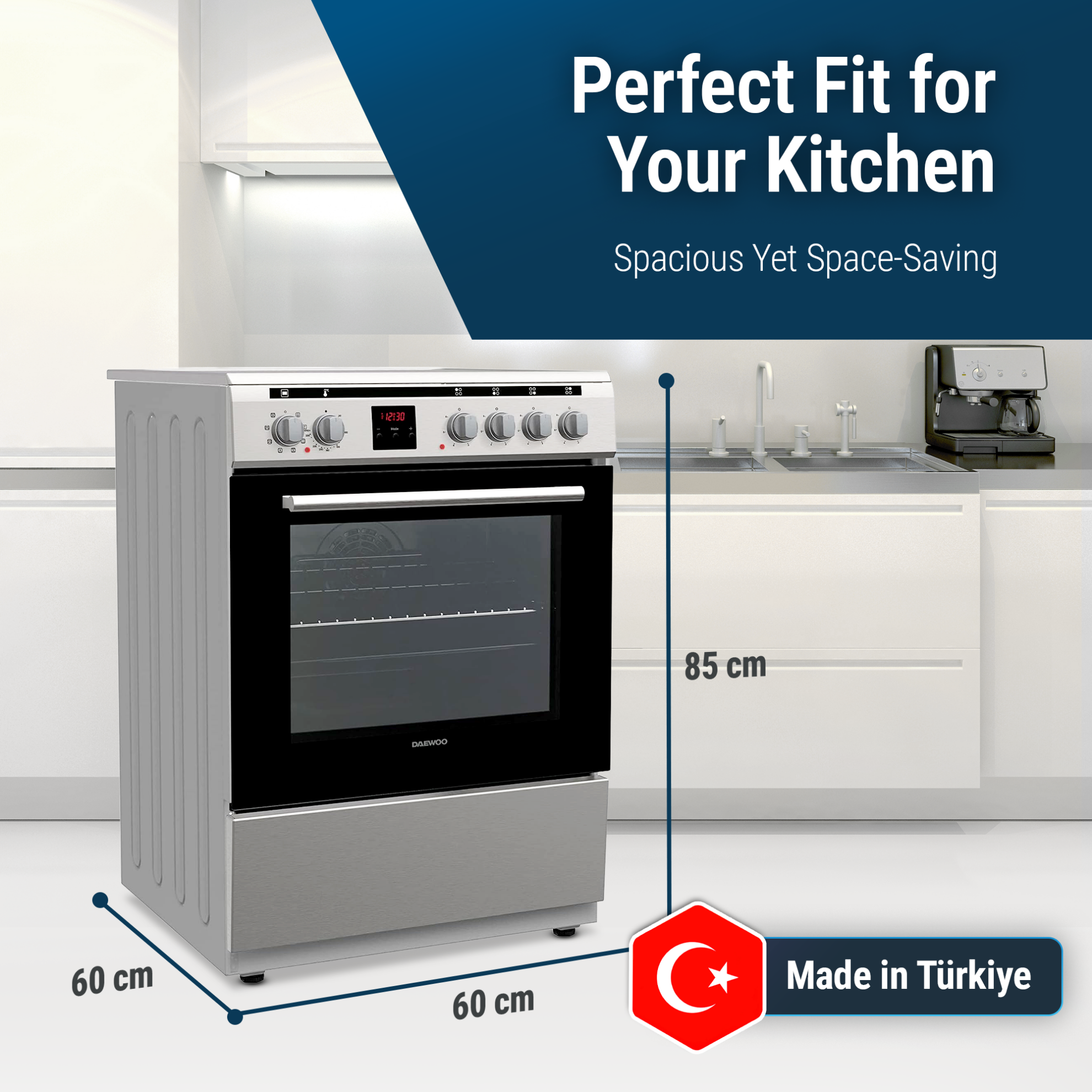 Daewoo Ceramic Cooker 60 x 60cm - DCC-S664HF