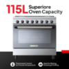 Tecnogas Superiore 90 x 60 cm Gas Cooker  – TCP396GG52KX