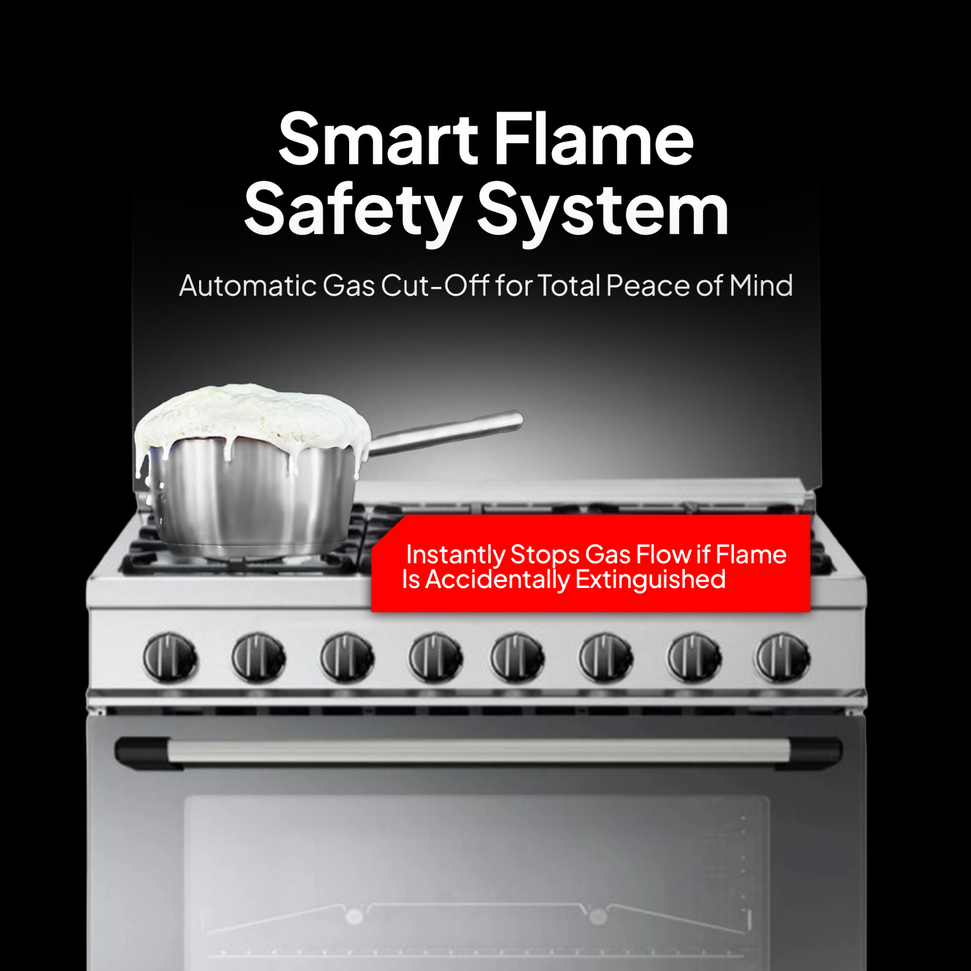 Tecnogas Superiore 90 x 60 cm Gas Cooker  – TCP396GG52KX