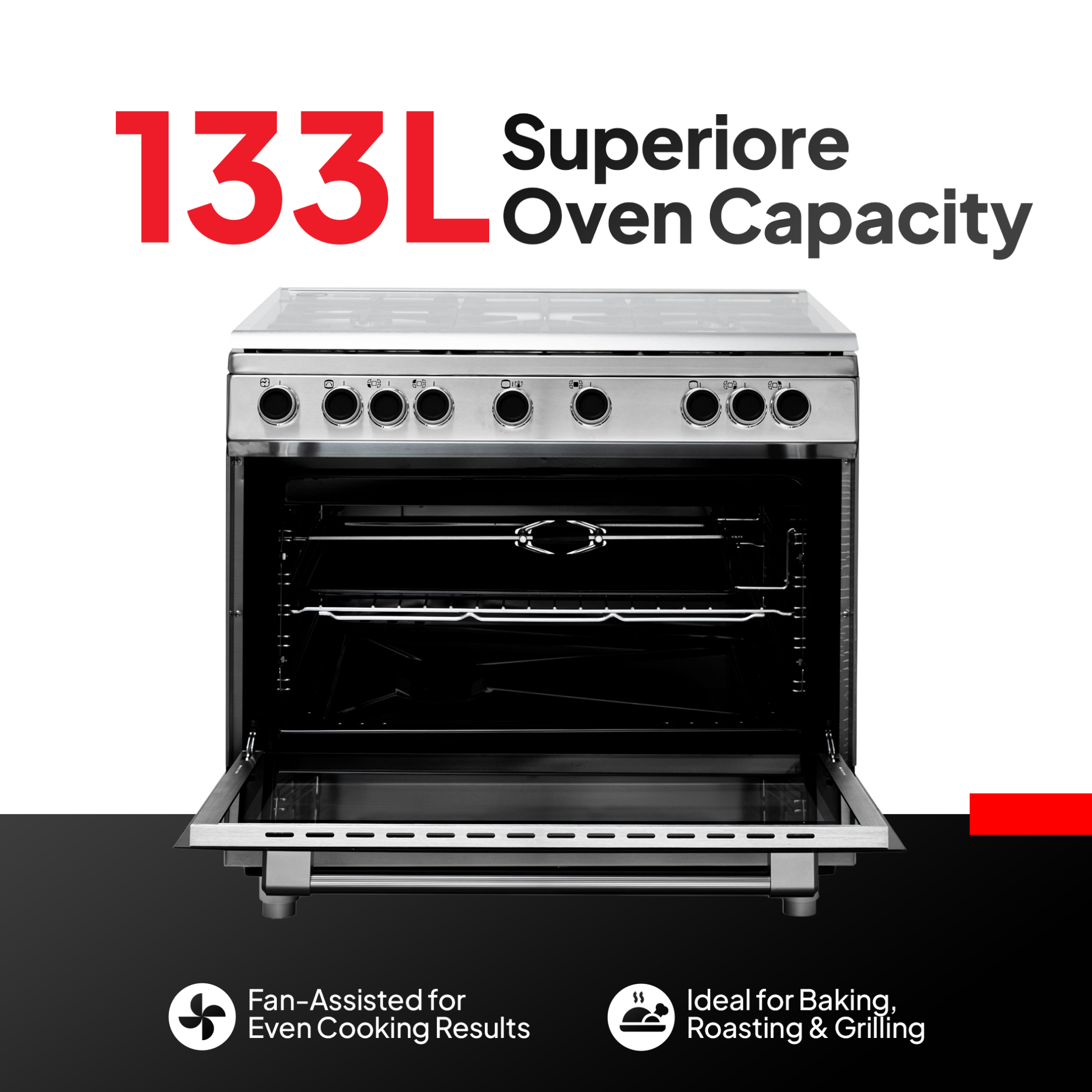 Tecnogas Superiore 90 x 60 cm Gas Cooker – N3X96G5VCF