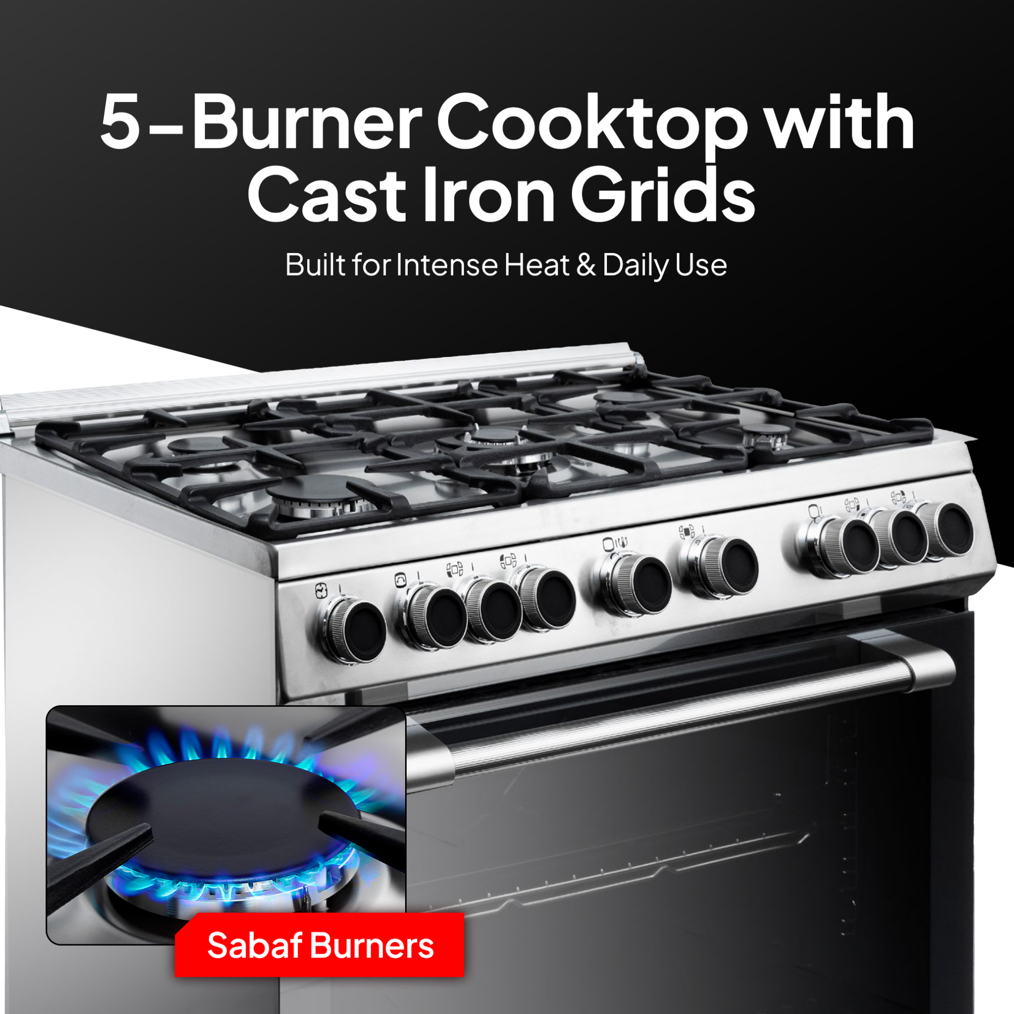 Tecnogas Superiore 90 x 60 cm Gas Cooker – N3X96G5VCF